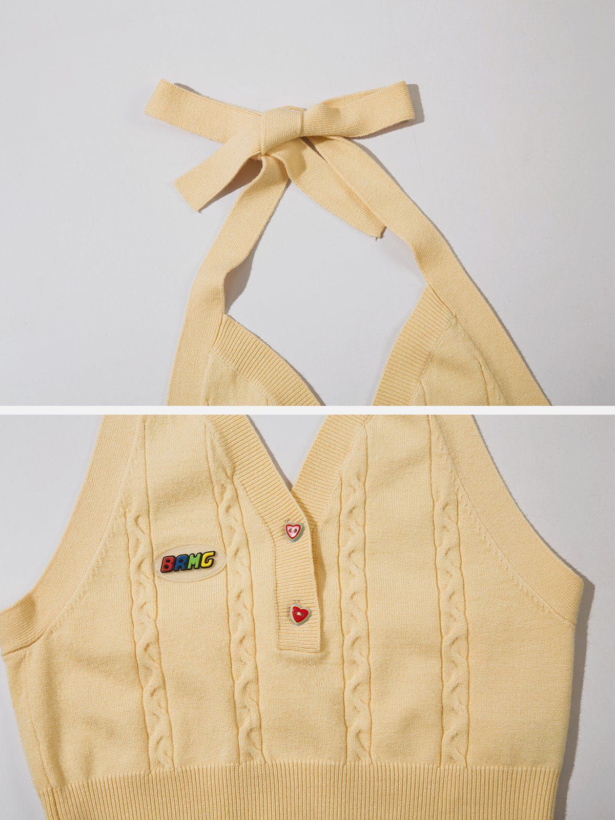 Heart Button Knit Tank Top sold by Aelfric Eden product image thumbnail 4