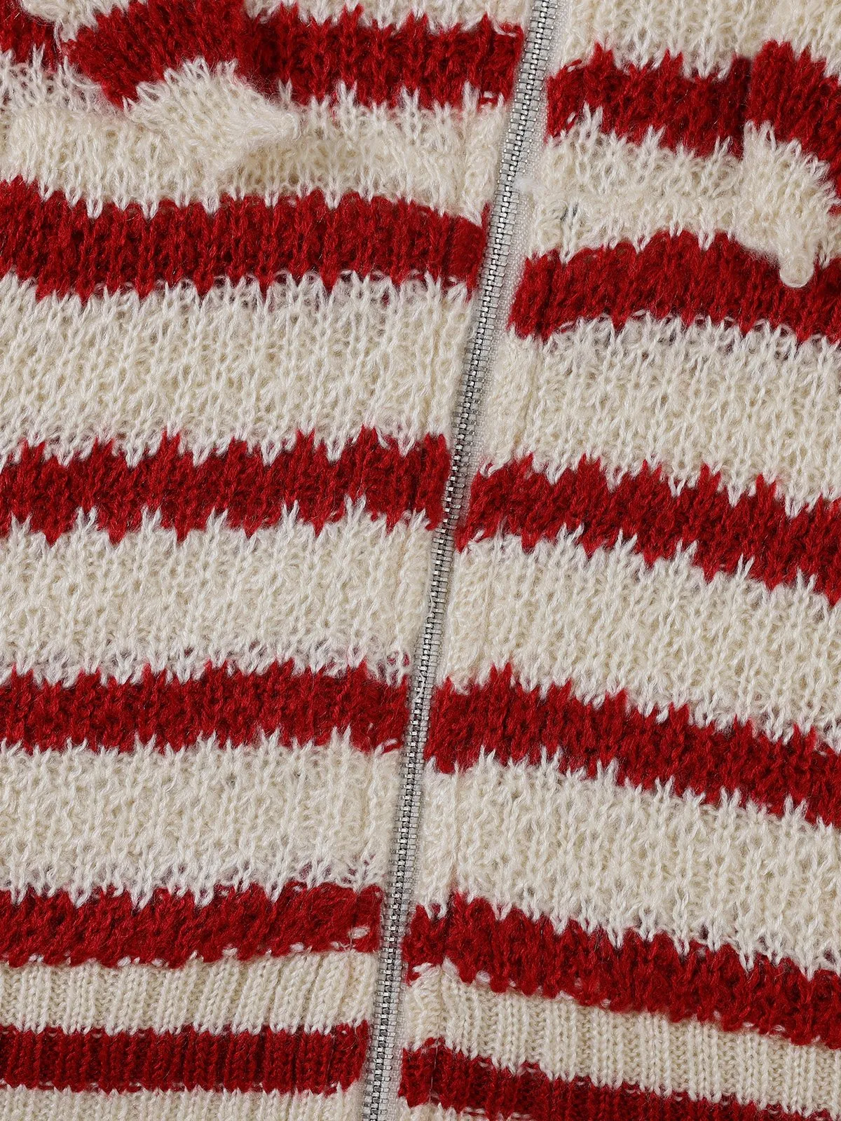 Aelfric Eden Vintage Stripe Knit Zip Up Hoodie sold by Aelfric Eden product image thumbnail 3