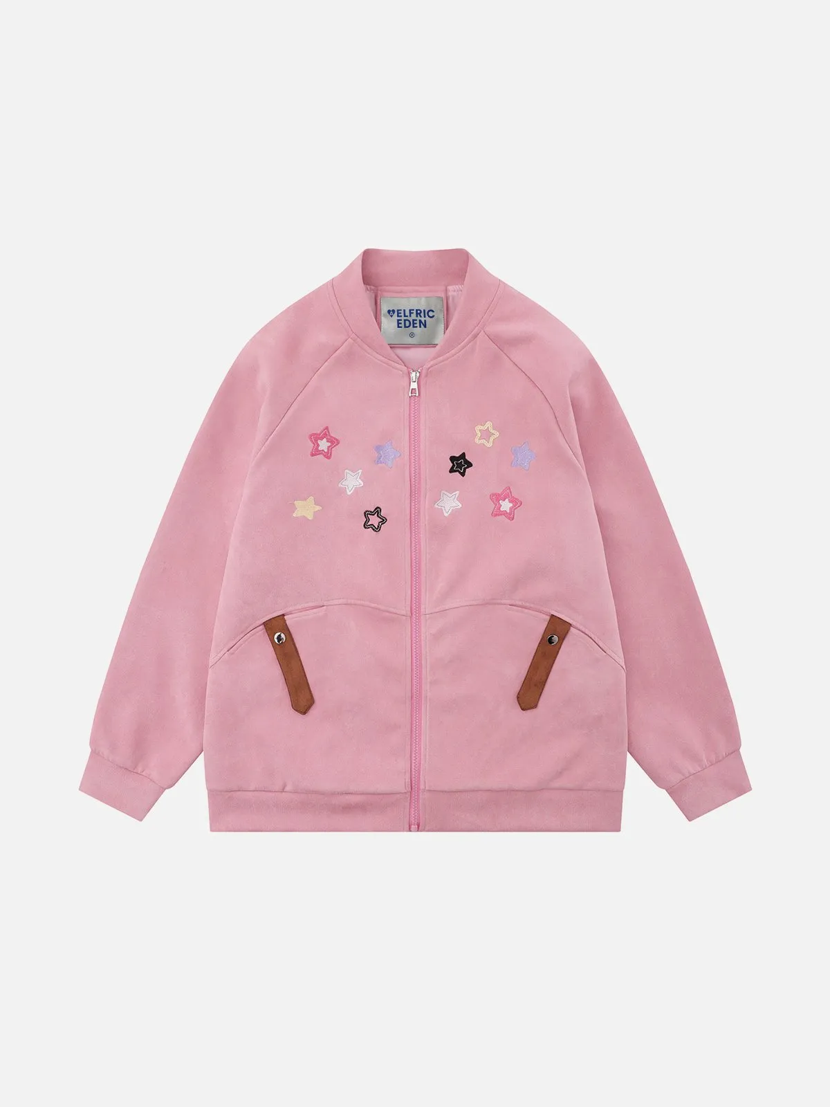 Aelfric Eden Colorful Star Suede Varsity Jacket sold by Aelfric Eden