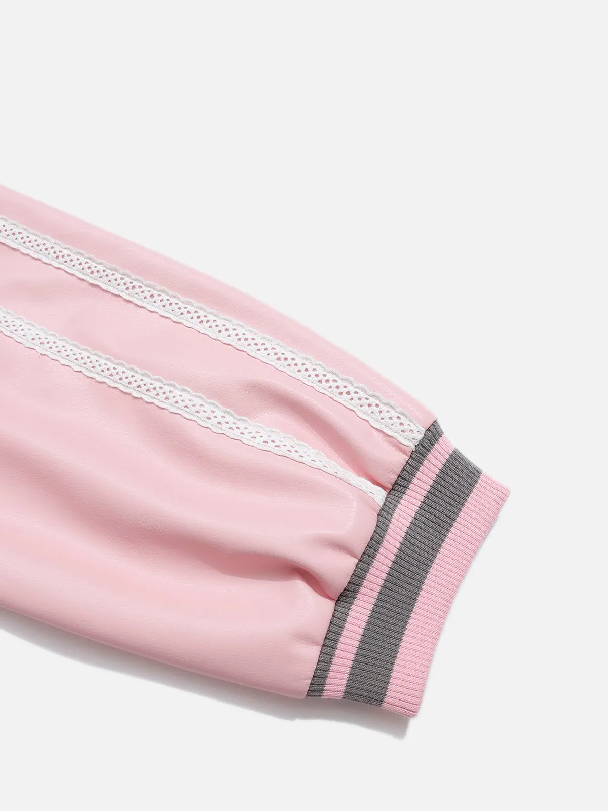 Aelfric Eden Embroidery Bow Varsity Leather Jackets sold by Aelfric Eden product image thumbnail 5