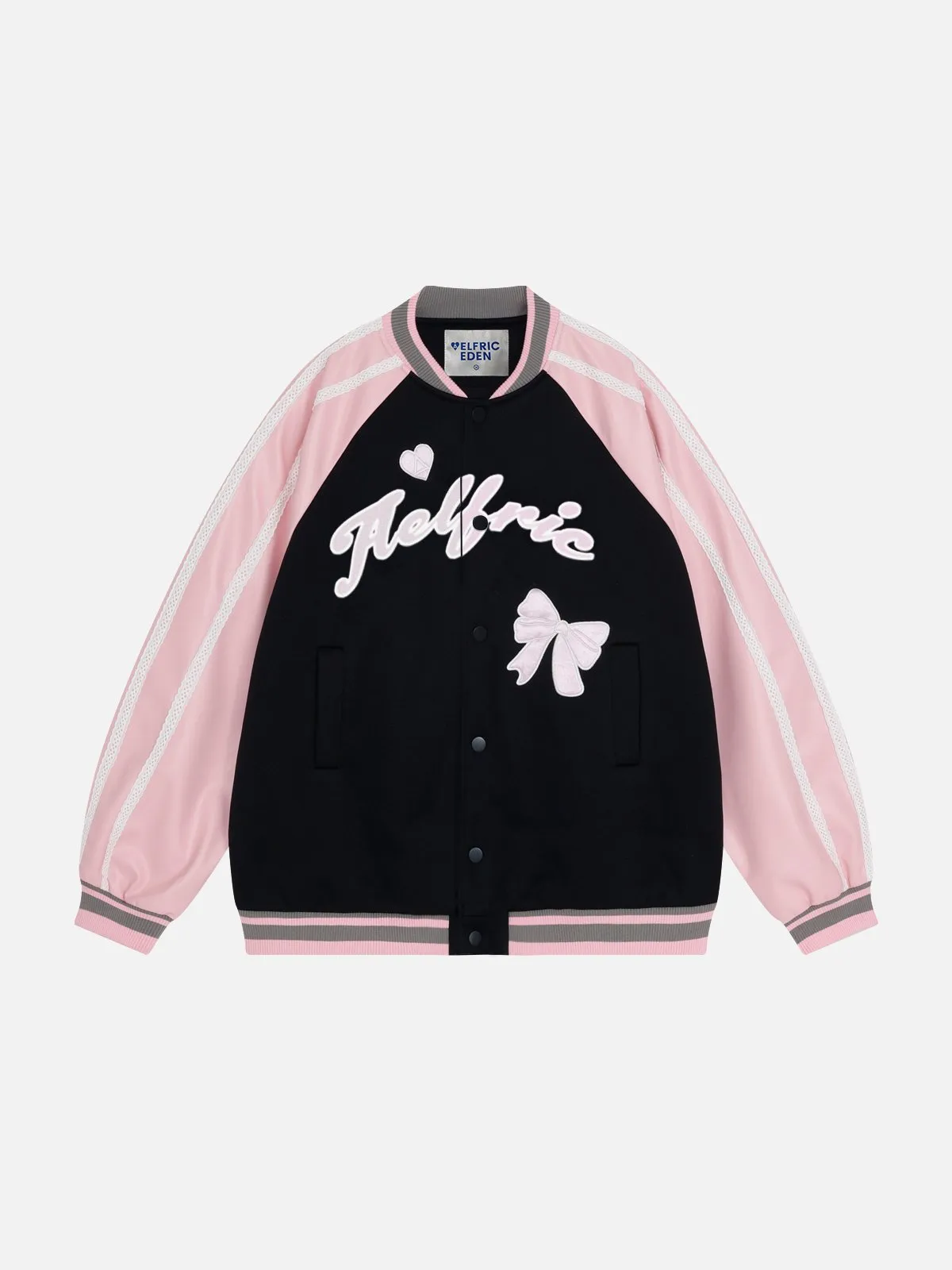 Aelfric Eden Embroidery Bow Varsity Leather Jackets sold by Aelfric Eden