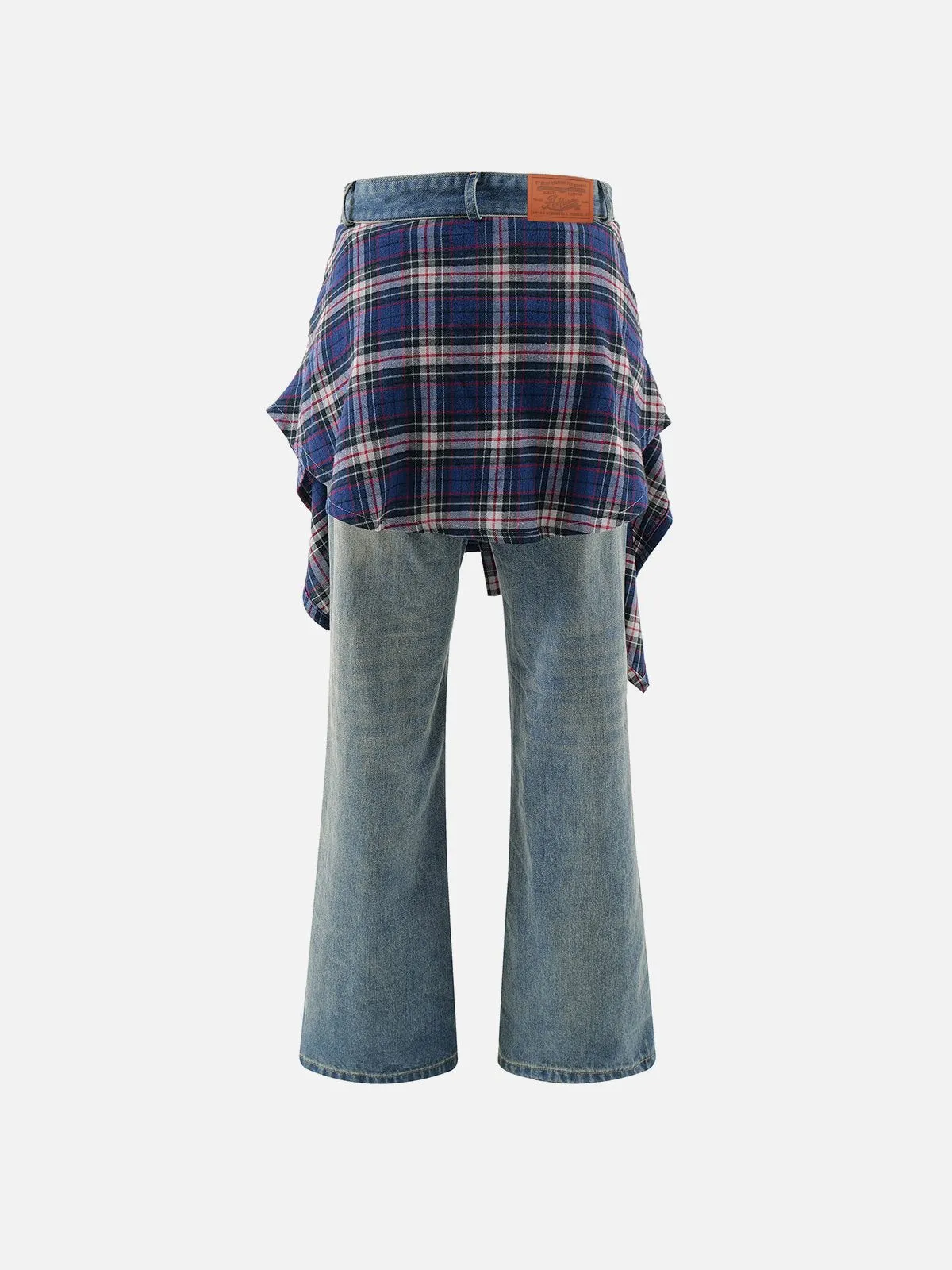 Aelfric Eden Plaid Patchwork Jeans sold by Aelfric Eden product image thumbnail 2
