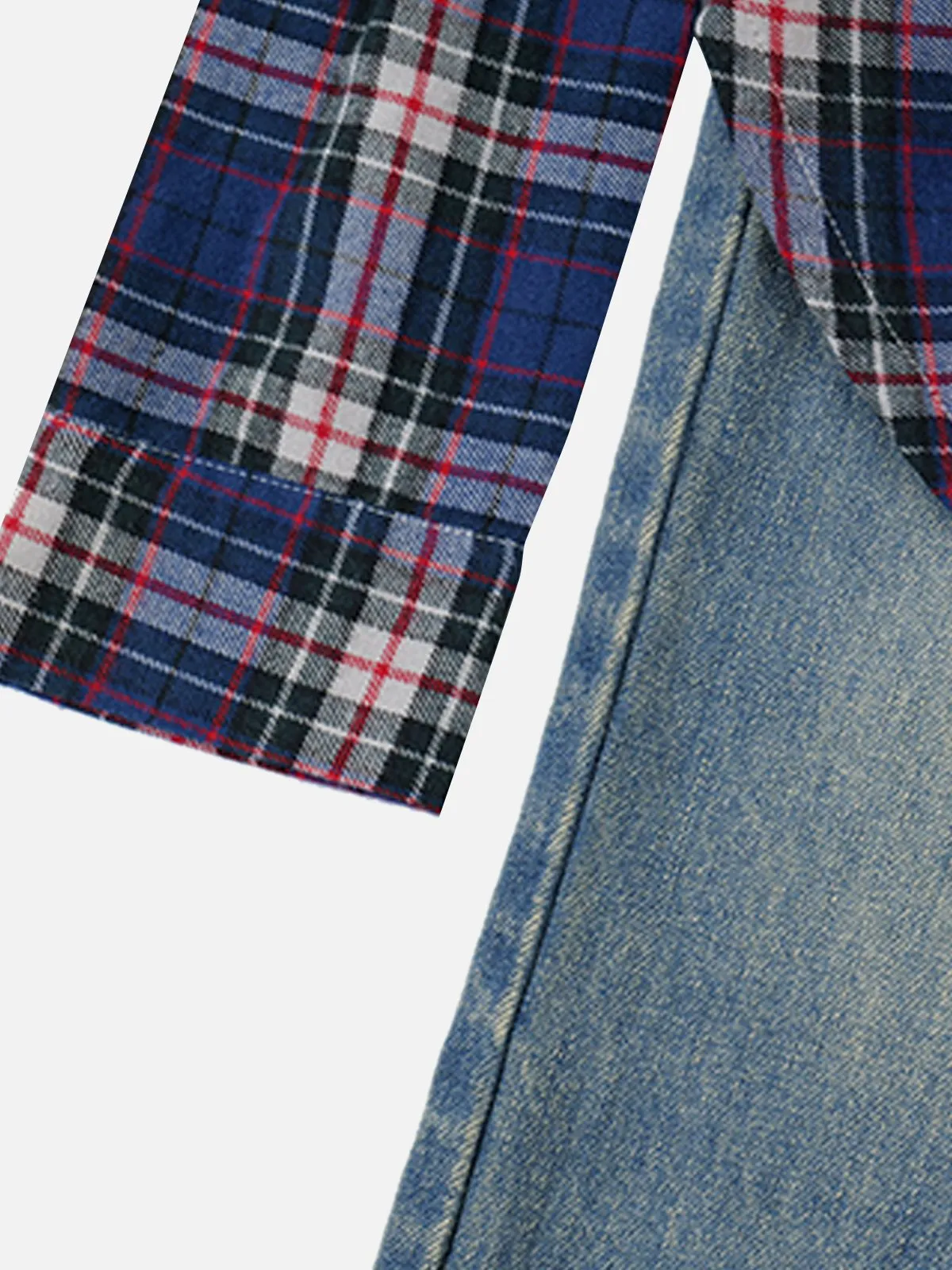 Aelfric Eden Plaid Patchwork Jeans sold by Aelfric Eden product image thumbnail 4