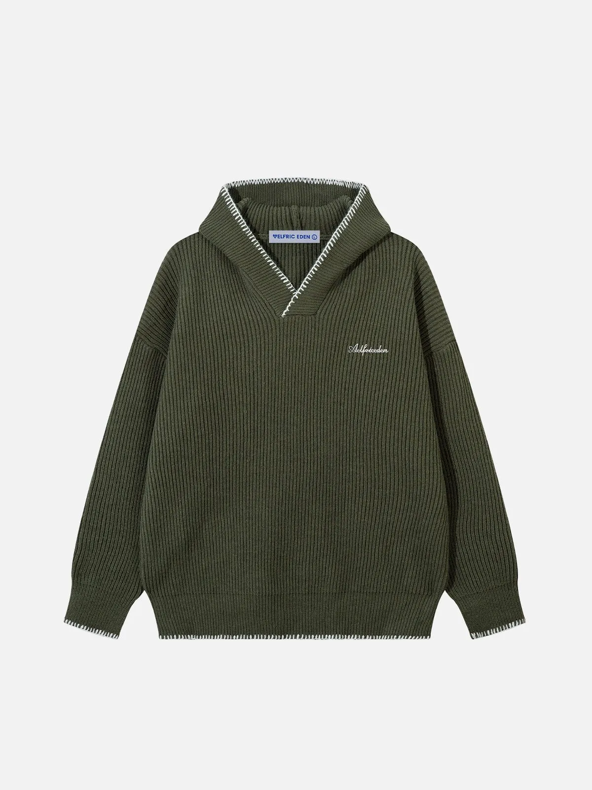 Aelfric Eden Patchwork Knit Pullover Hoodie sold by Aelfric Eden product image thumbnail 5