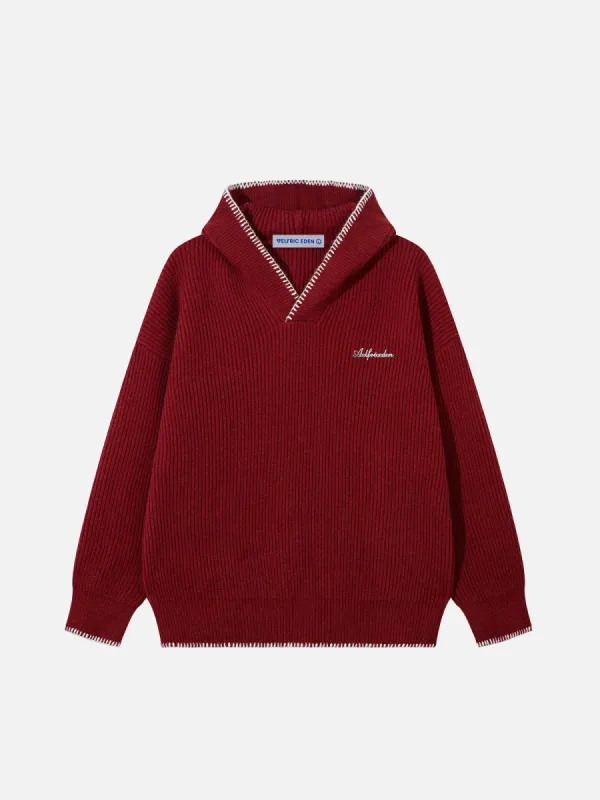 Aelfric Eden Patchwork Knit Pullover Hoodie sold by Aelfric Eden