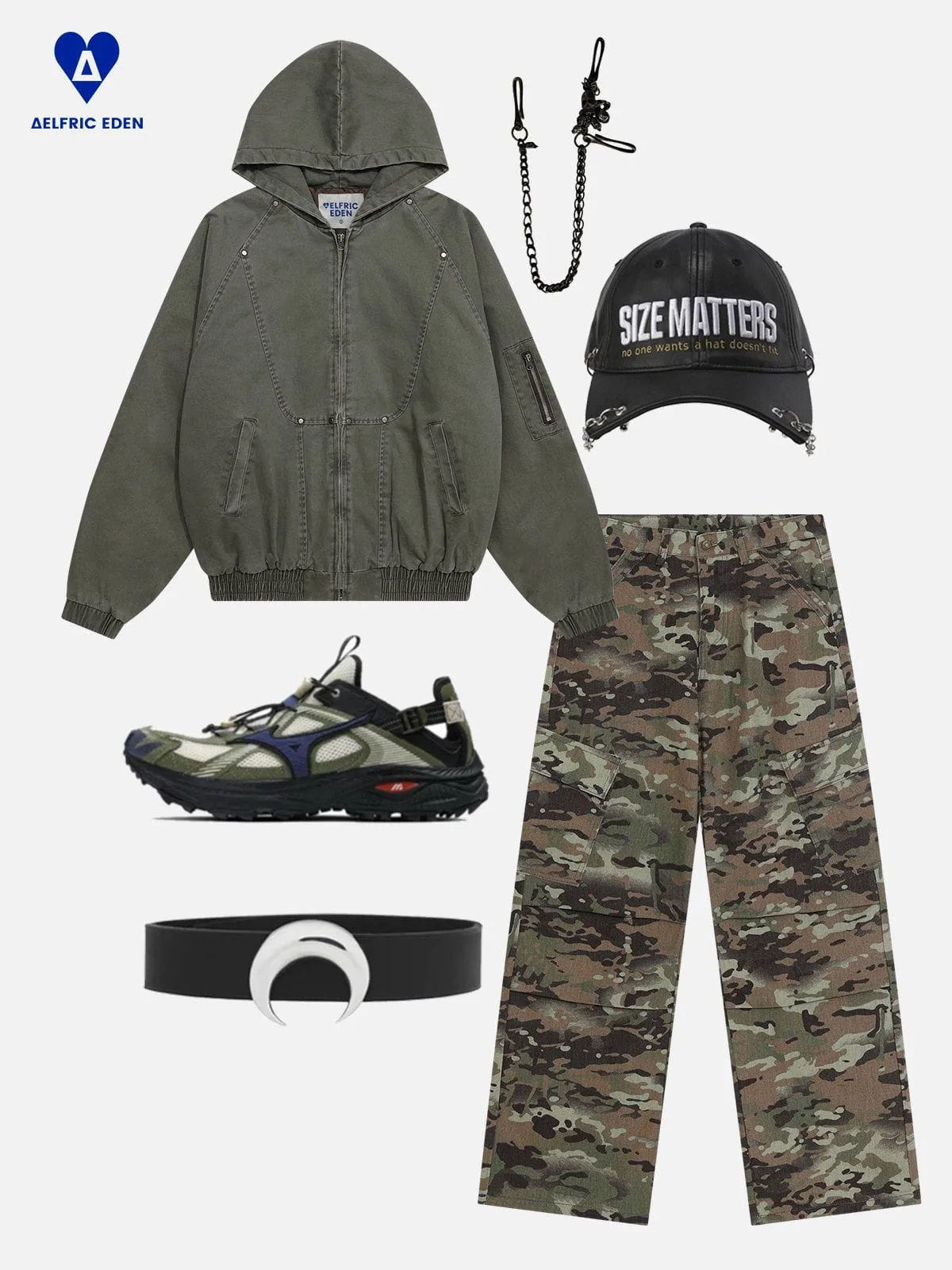 Aelfric Eden Multi Pocket Camouflage Loose Jeans sold by Aelfric Eden product image thumbnail 4