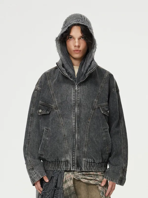 Aelfric Eden Reverse Sleeve Cropped Denim Jacket sold by Aelfric Eden