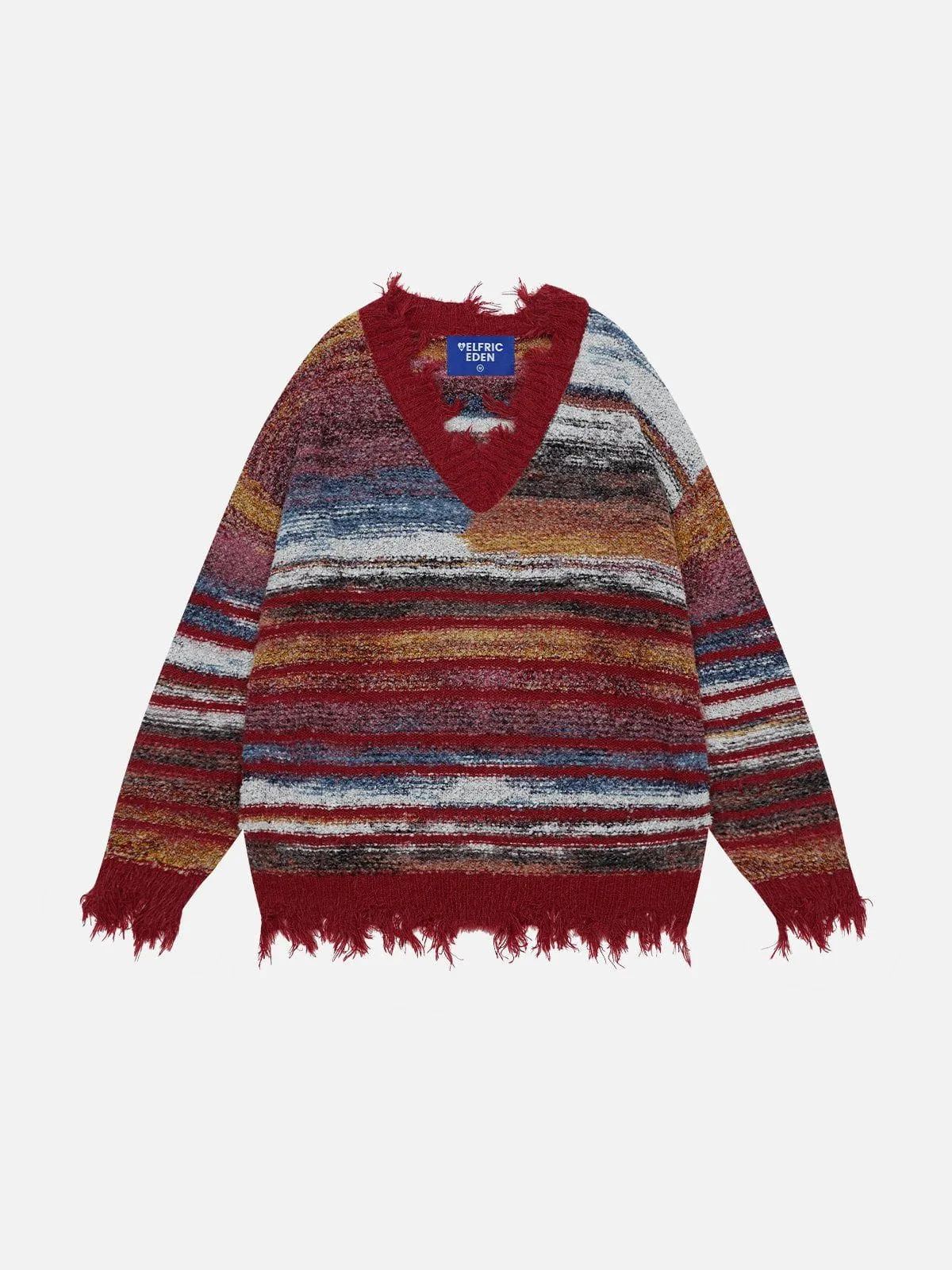 Aelfric Eden Fringe Gradient V-Neck Sweater sold by Aelfric Eden