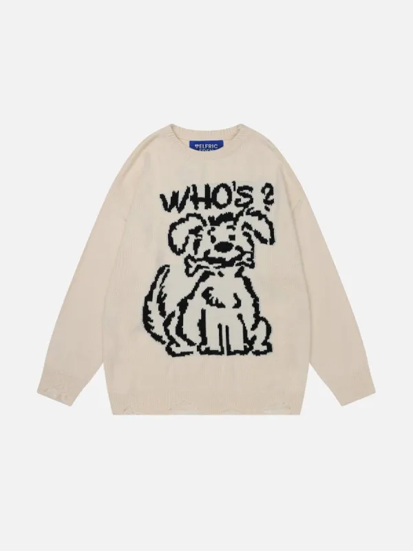 Aelfric Eden Funny Dog Graphic Sweater sold by Aelfric Eden