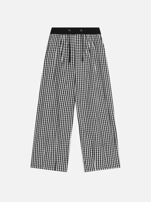 Aelfric Eden Vintage Black White Plaid Baggy Pants sold by Aelfric Eden