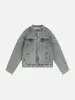 Aelfric Eden Cropped Washed Denim Racing Jacket sold by Aelfric Eden