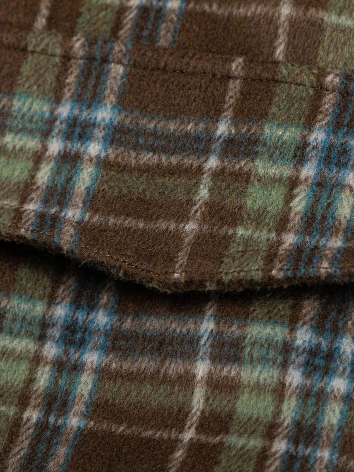 Aelfric Eden Plaid Patchwork Faux Leather Jacket sold by Aelfric Eden product image thumbnail 3