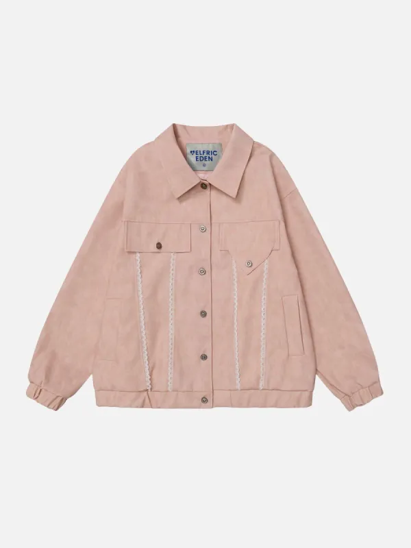 Aelfric Eden Lace Washed Faux Leather Jacket sold by Aelfric Eden