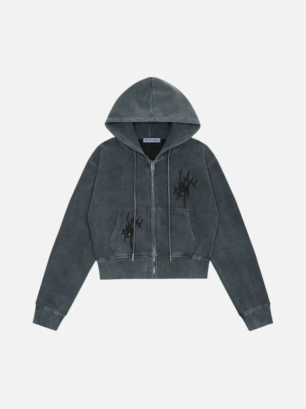 Aelfric Eden Washed Cropped Zip Up Hoodie sold by Aelfric Eden