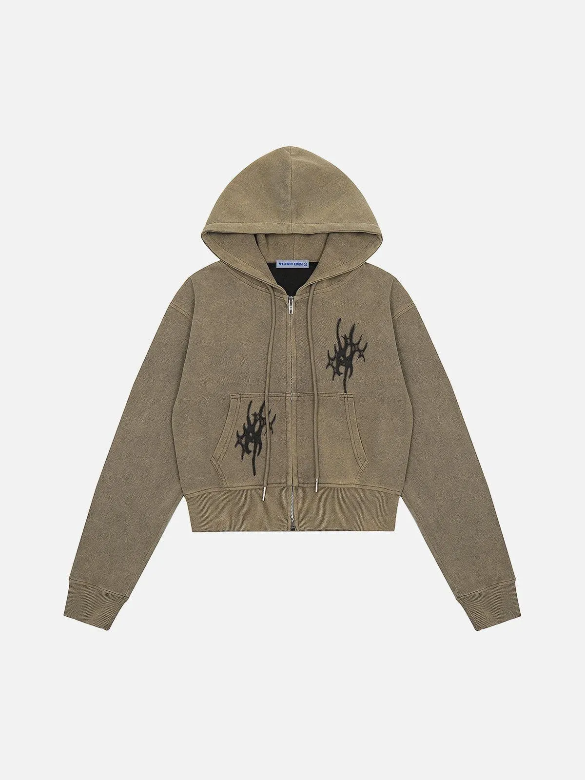Aelfric Eden Washed Cropped Zip Up Hoodie sold by Aelfric Eden product image thumbnail 2