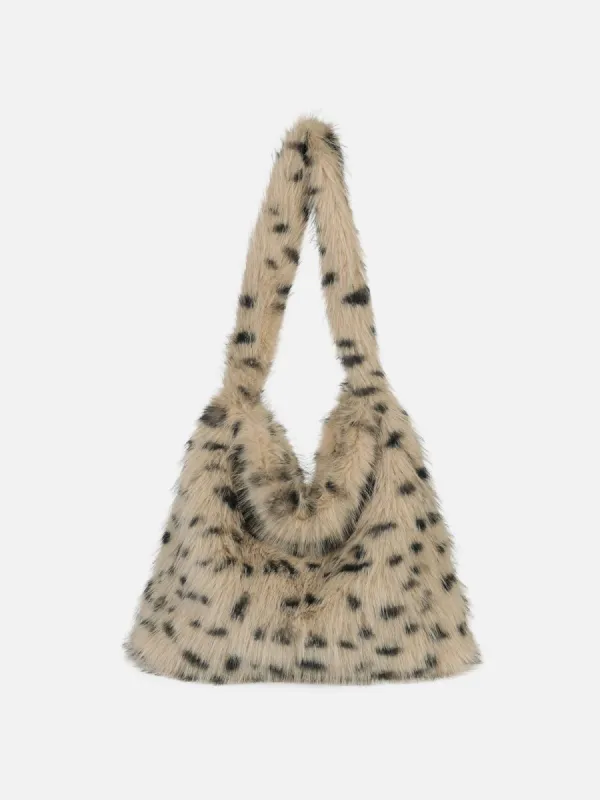 Plush Leopard Print Tote Bag sold by Aelfric Eden