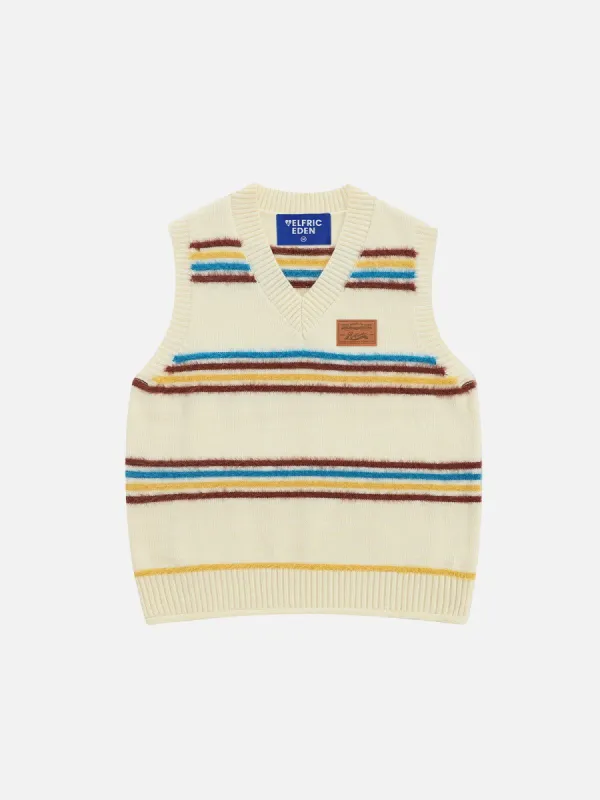 Aelfric Eden Stripe V-Neck Sweater Vest sold by Aelfric Eden