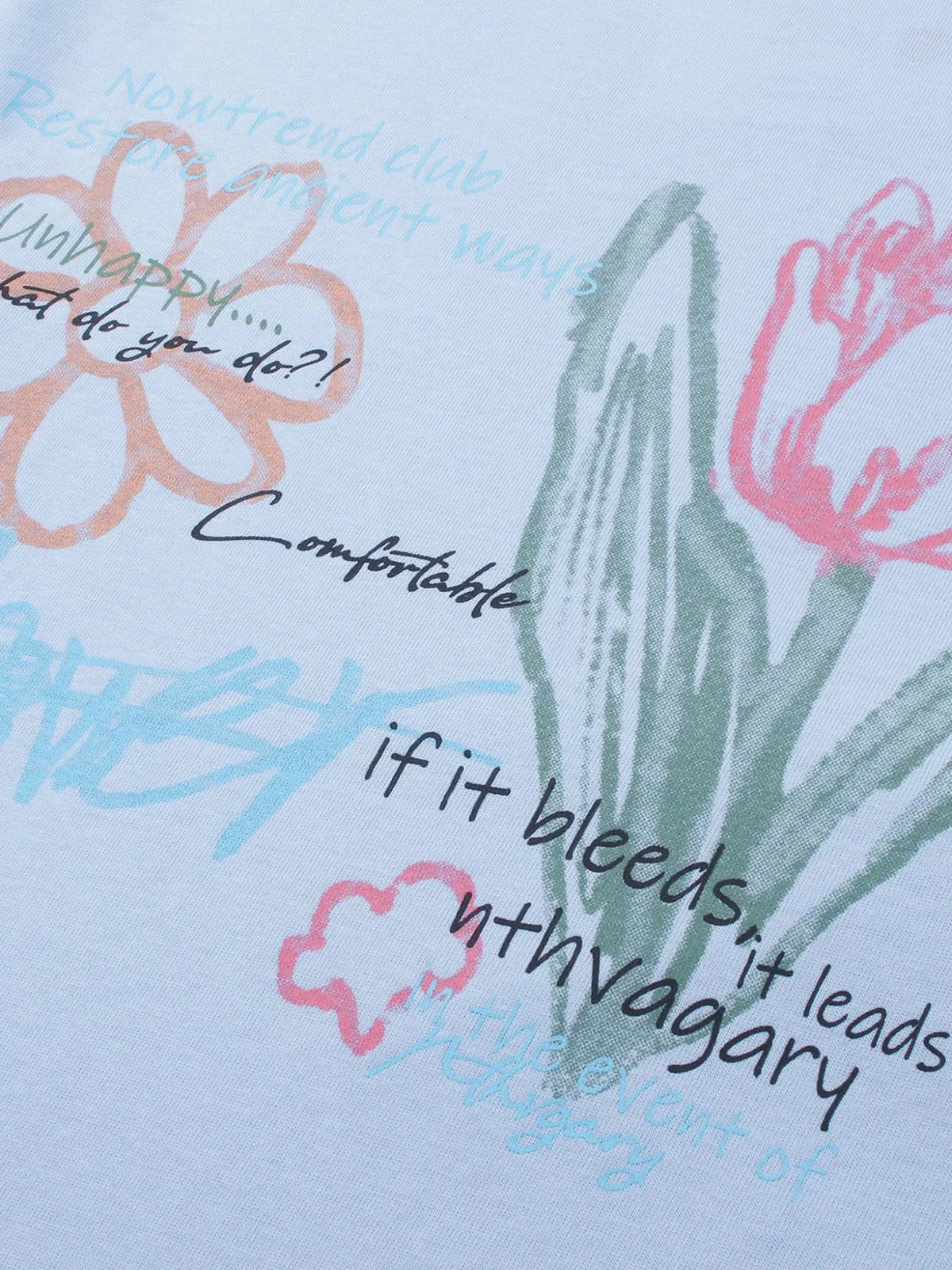 Aelfric Eden Line Flower Print Tee sold by Aelfric Eden product image thumbnail 5