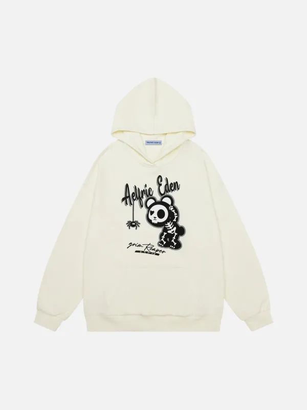 Aelfric Eden Skeleton Bear Graphic Hoodie sold by Aelfric Eden