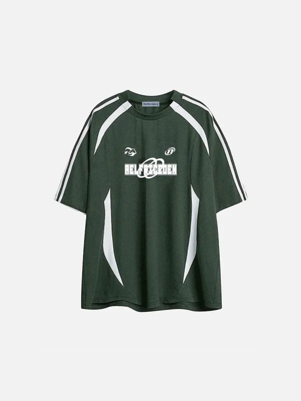 [Holiday Special] Contrast Color Stripe Racing Tee sold by Aelfric Eden