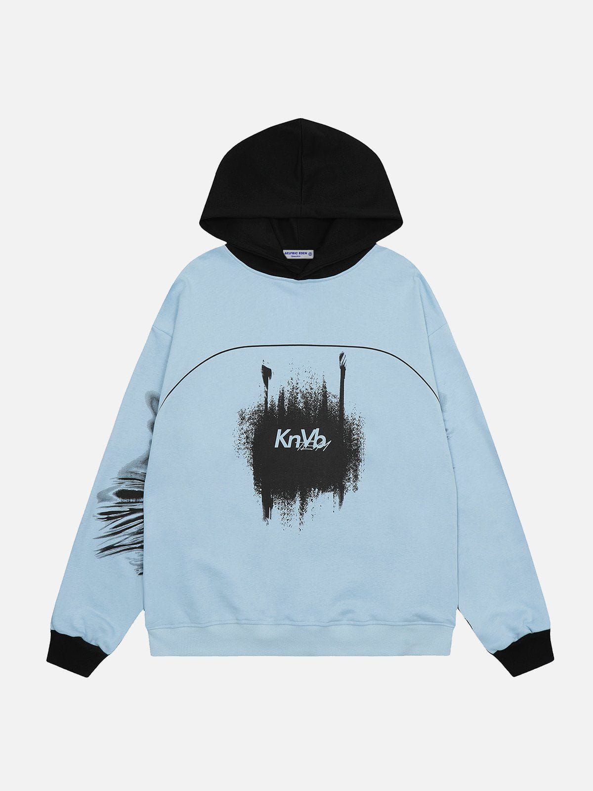 Aelfric Eden Patchwork Color Blocking Hoodie sold by Aelfric Eden