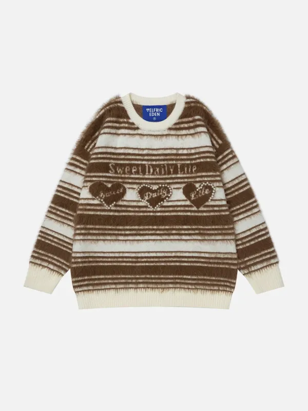 Aelfric Eden Stripe Heart Sweater sold by Aelfric Eden