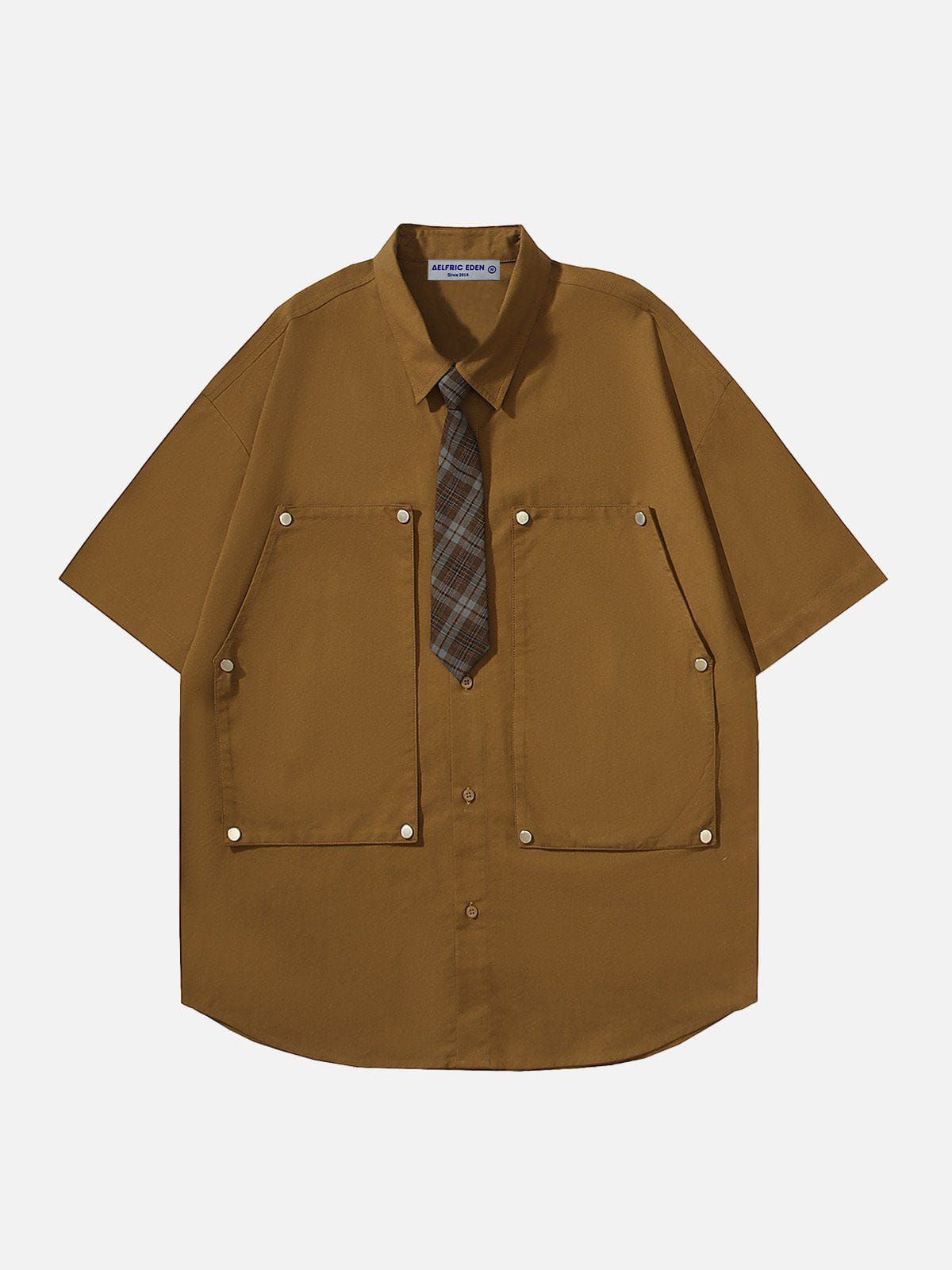 Aelfric Eden Creative Pocket Design Short Sleeve Shirts sold by Aelfric Eden product image thumbnail 2