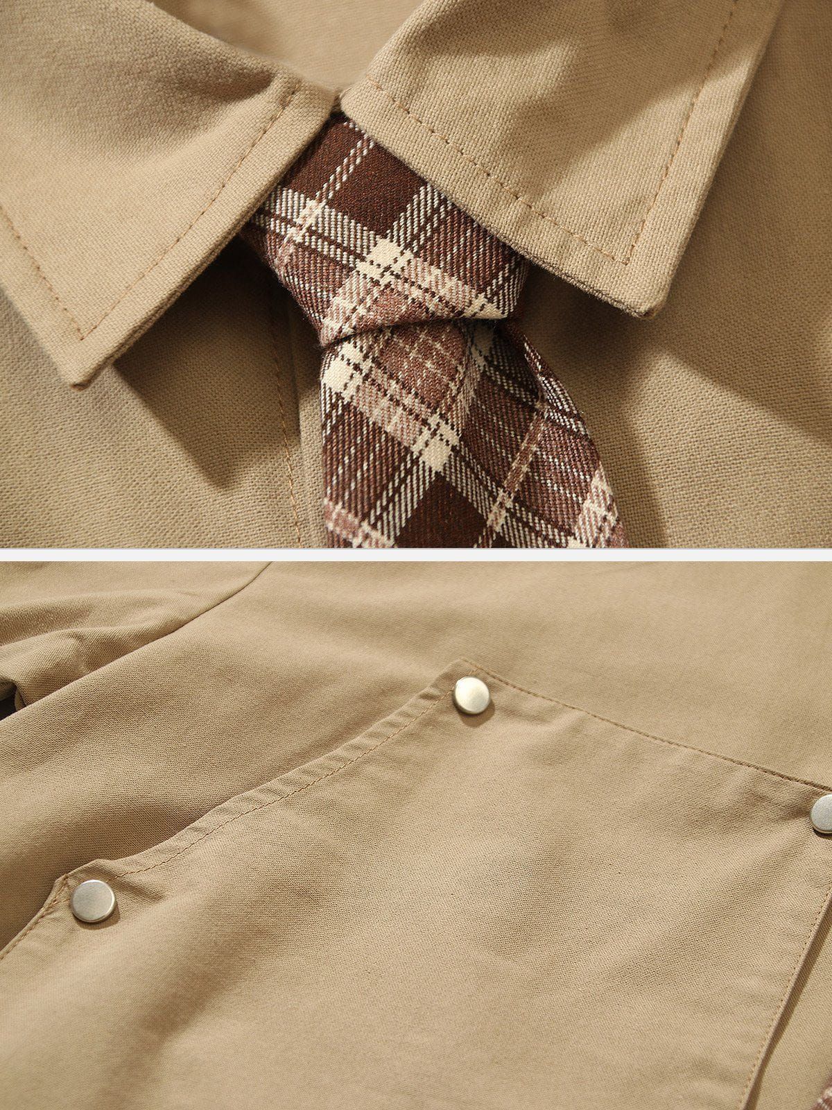 Aelfric Eden Creative Pocket Design Short Sleeve Shirts sold by Aelfric Eden product image thumbnail 5