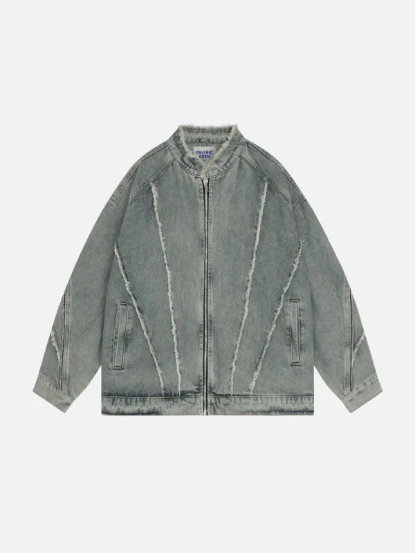 Aelfric Eden Fringe Washed Denim Jacket sold by Aelfric Eden