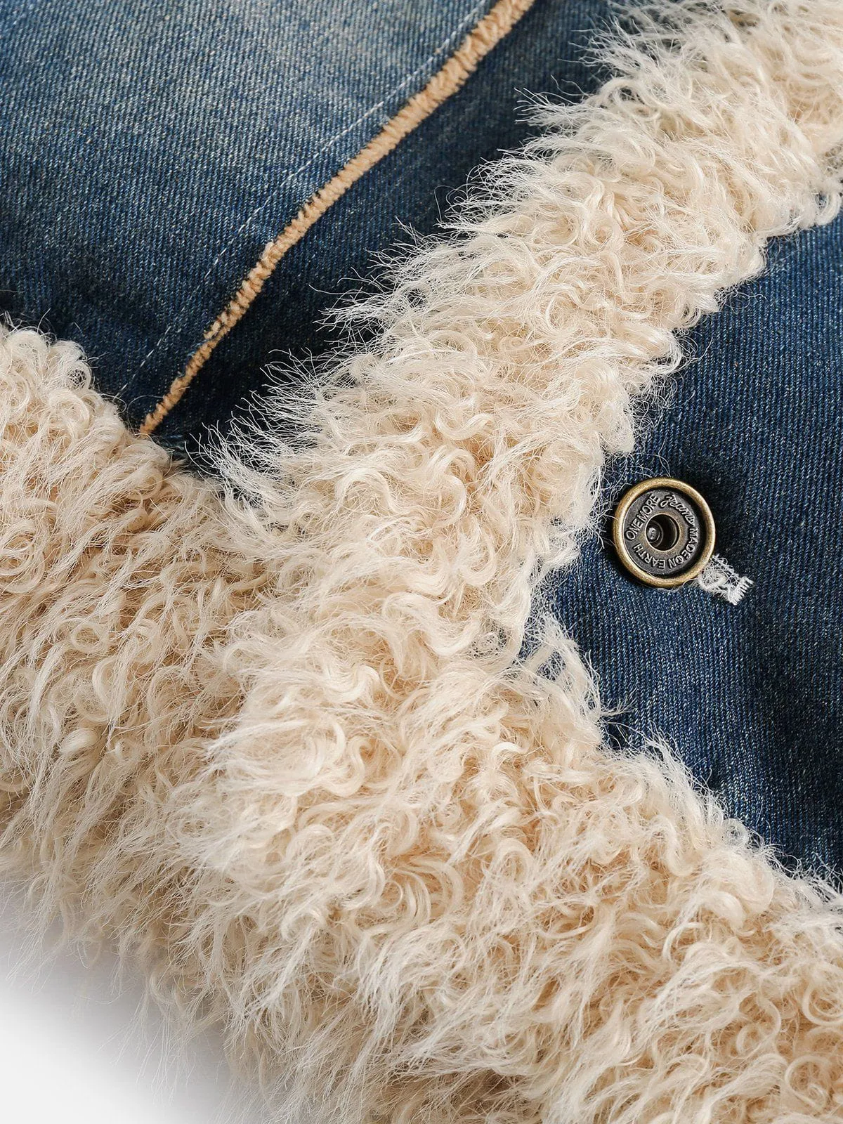 Aelfric Eden Plush Patchwork Denim Jacket sold by Aelfric Eden product image thumbnail 3