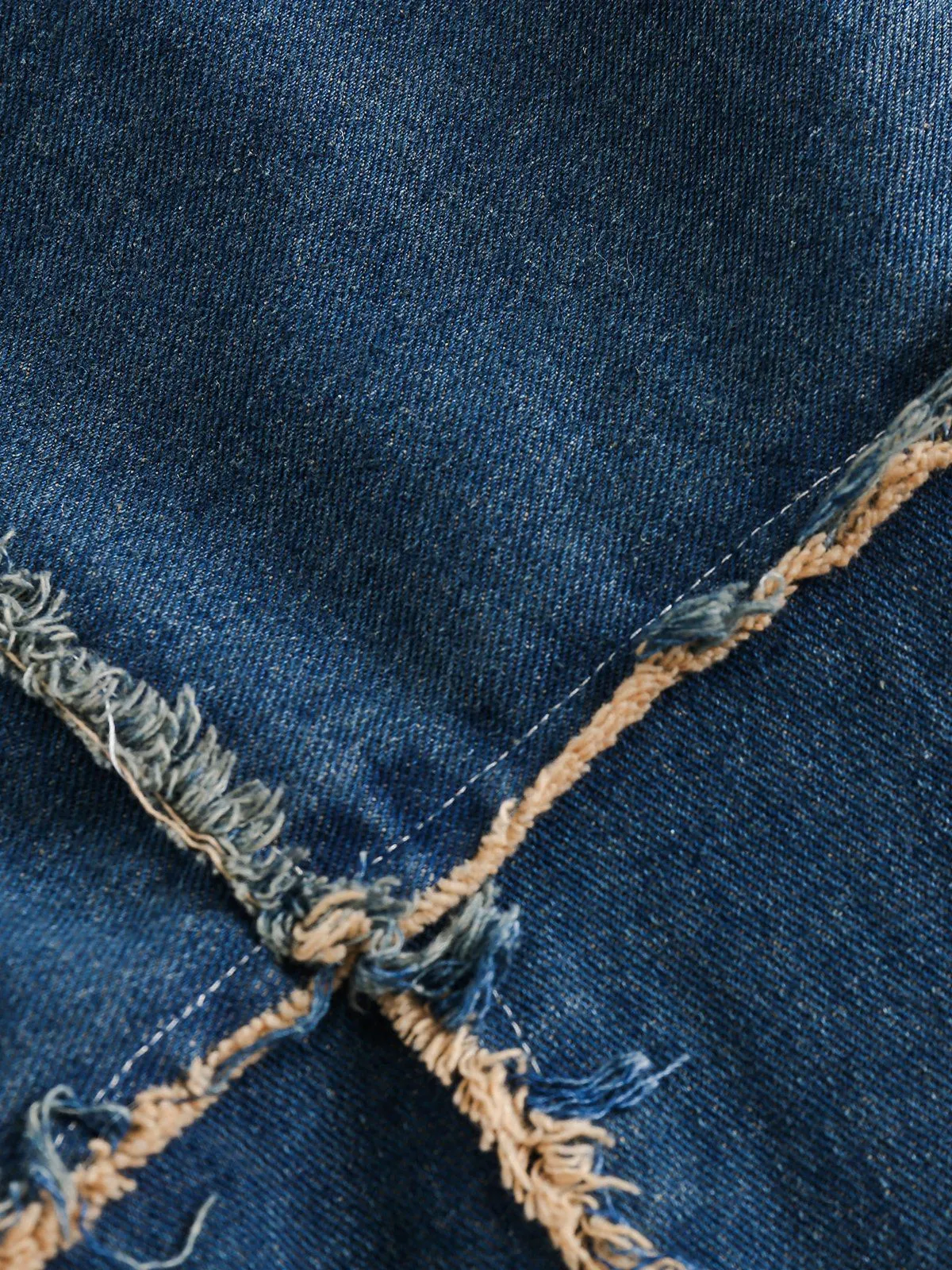 Aelfric Eden Plush Patchwork Denim Jacket sold by Aelfric Eden product image thumbnail 5