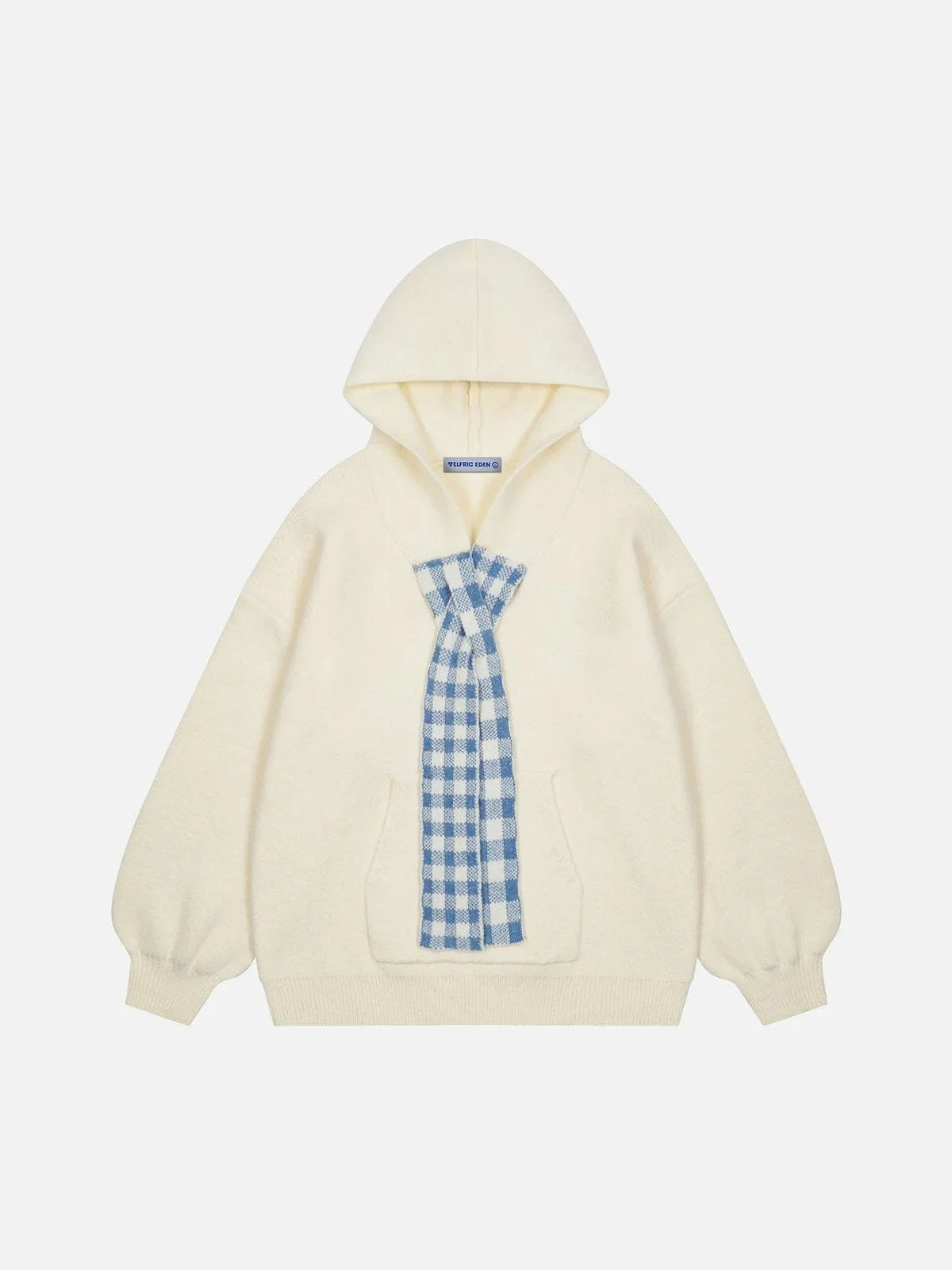 Aelfric Eden Knit Plaid Tie Hoodie sold by Aelfric Eden product image thumbnail 2