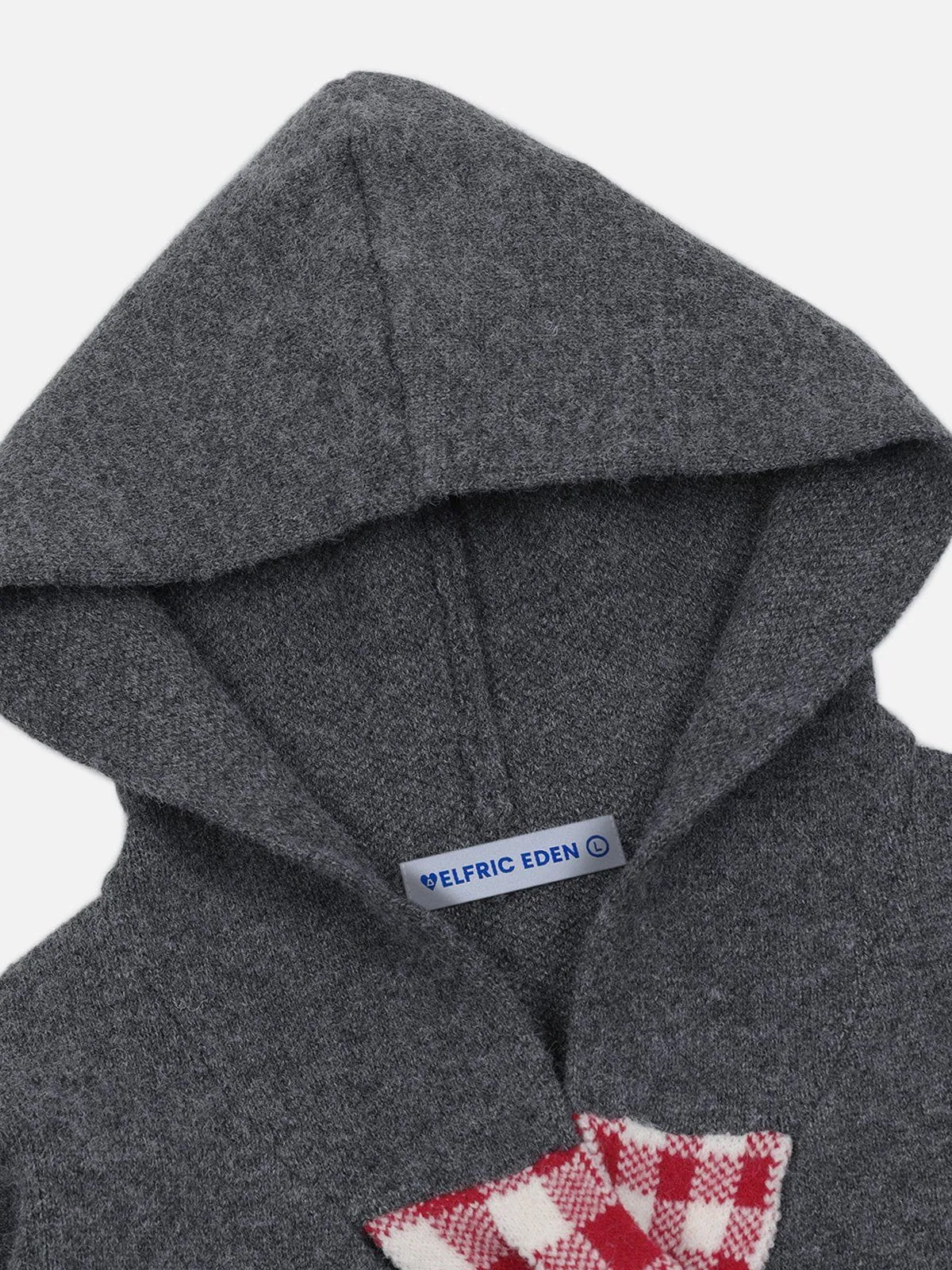 Aelfric Eden Knit Plaid Tie Hoodie sold by Aelfric Eden product image thumbnail 5