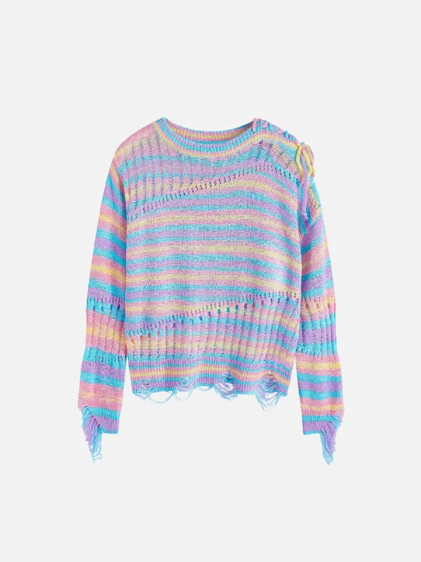Aelfric Eden Color Blocking Stripe Sweater sold by Aelfric Eden