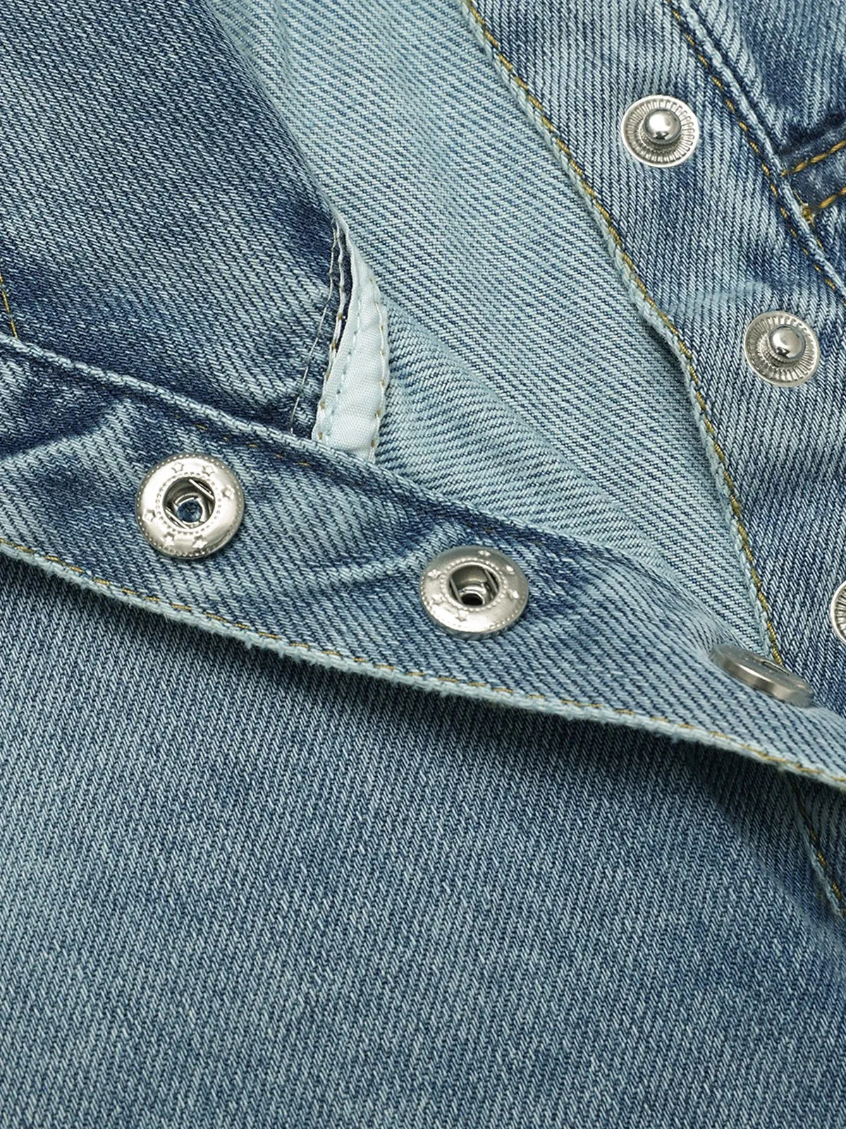 Aelfric Eden Washed Button Denim Hoodie sold by Aelfric Eden product image thumbnail 5