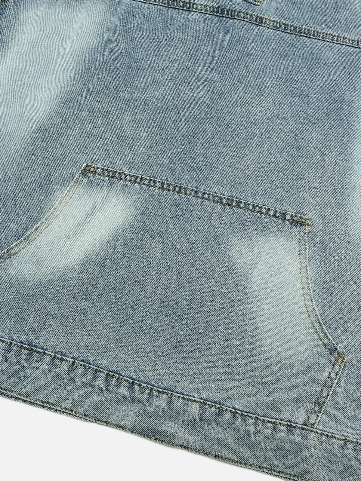 Aelfric Eden Washed Button Denim Hoodie sold by Aelfric Eden product image thumbnail 4