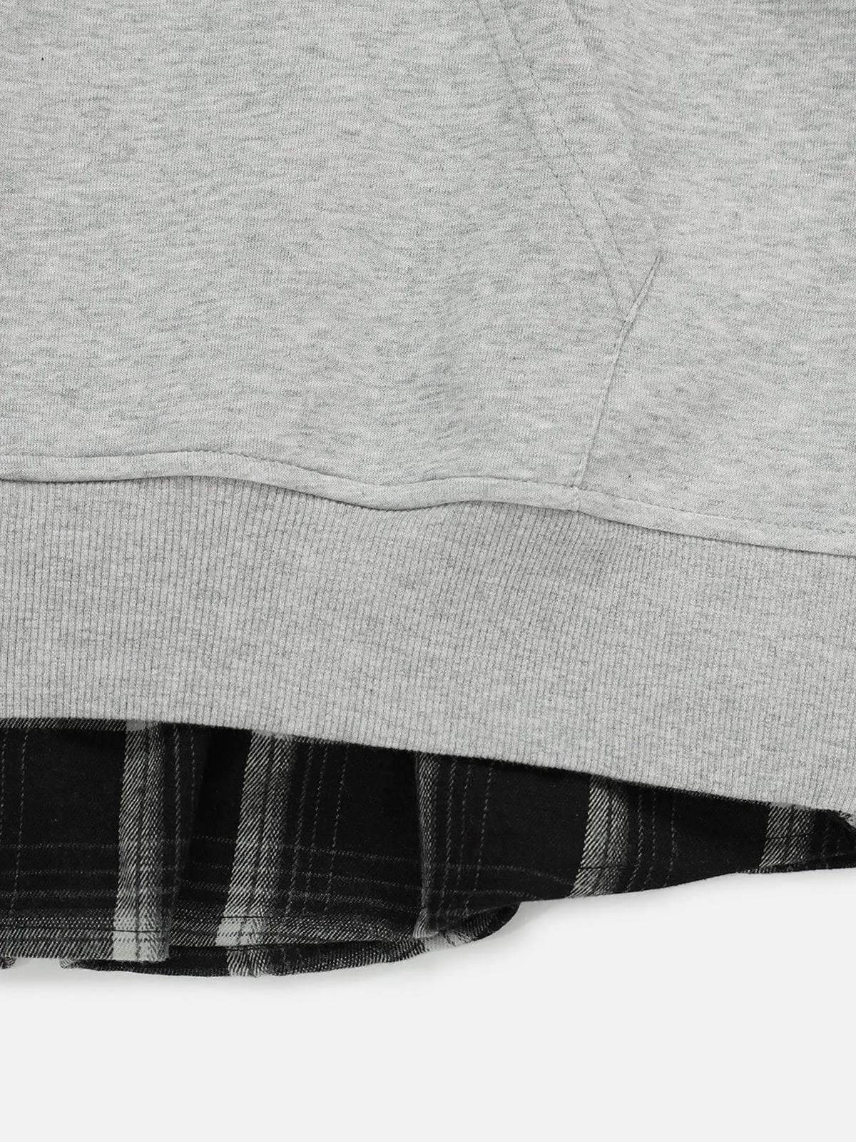 Aelfric Eden Plaid Shirt Patchwork Hoodie sold by Aelfric Eden product image thumbnail 4