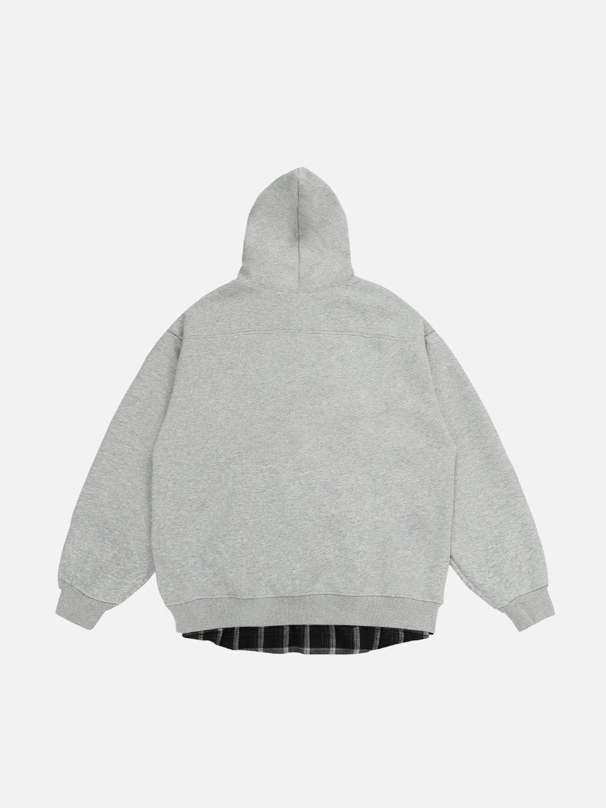 Aelfric Eden Plaid Shirt Patchwork Hoodie sold by Aelfric Eden product image thumbnail 3