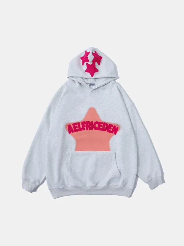 Aelfric Eden Vintage Embroidery Eden Star  V303 Oversized Hoodie sold by Aelfric Eden