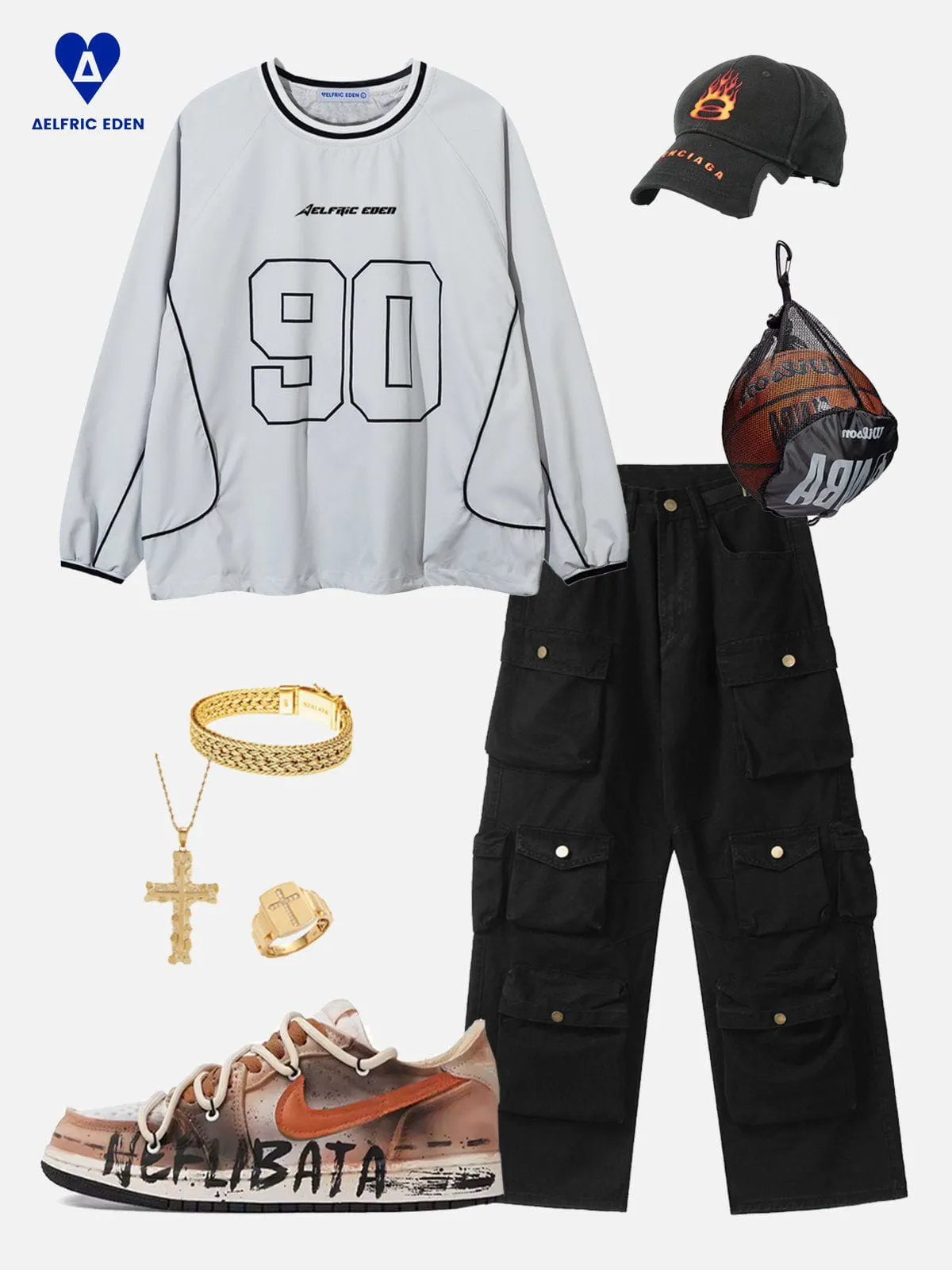 Aelfric Eden Number Print Sweatshirt sold by Aelfric Eden product image thumbnail 3