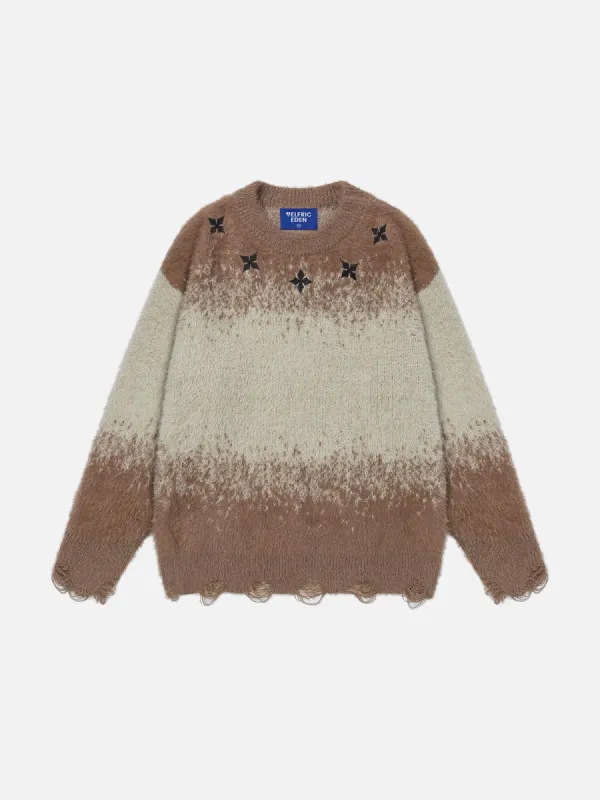 Aelfric Eden Vintage Gradient Distressed Sweater sold by Aelfric Eden
