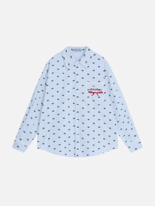 Aelfric Eden Full Print Bow Long Sleeve Shirt sold by Aelfric Eden