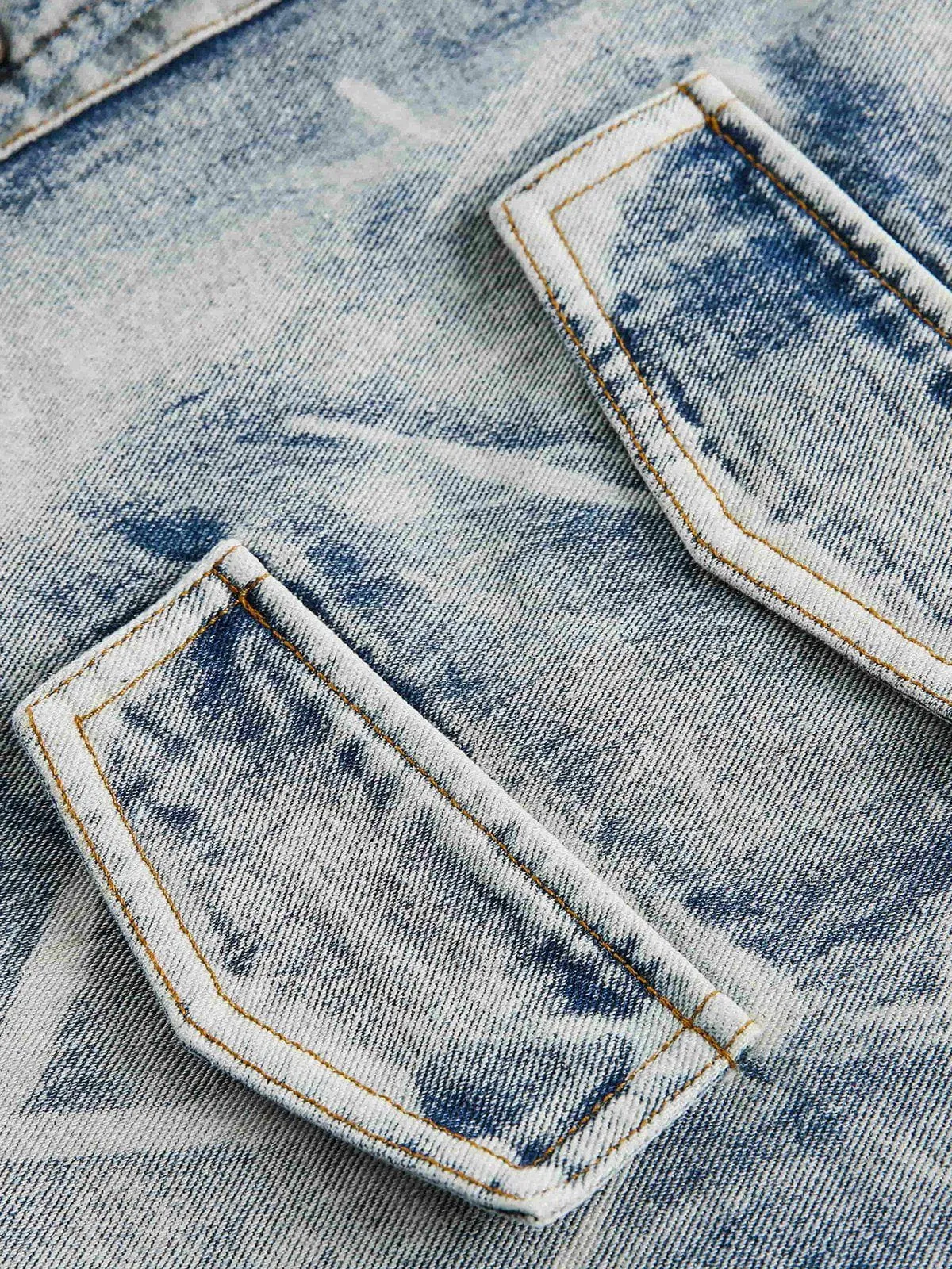 Aelfric Eden Patchwork Washed Denim Jacket sold by Aelfric Eden product image thumbnail 3