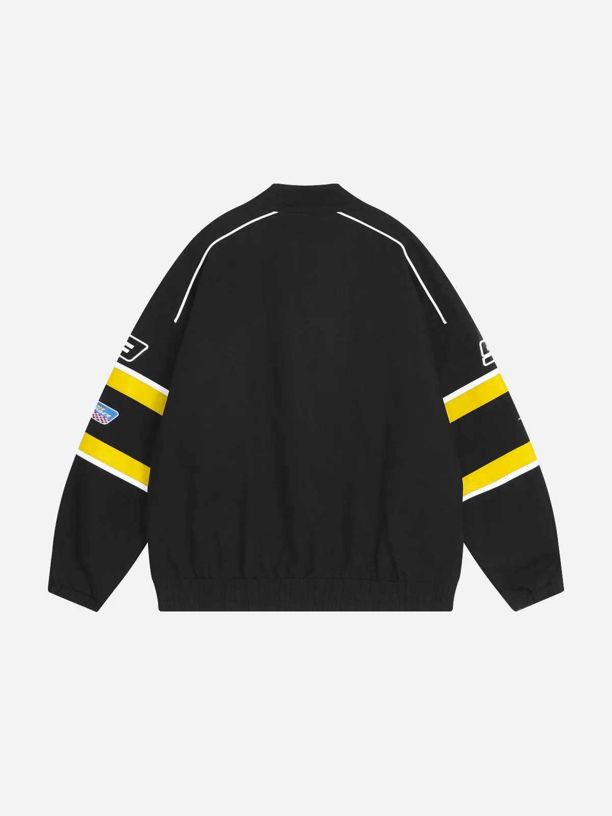 Aelfric Eden Black Yellow Color Blocking Racing Jacket sold by Aelfric Eden product image thumbnail 2