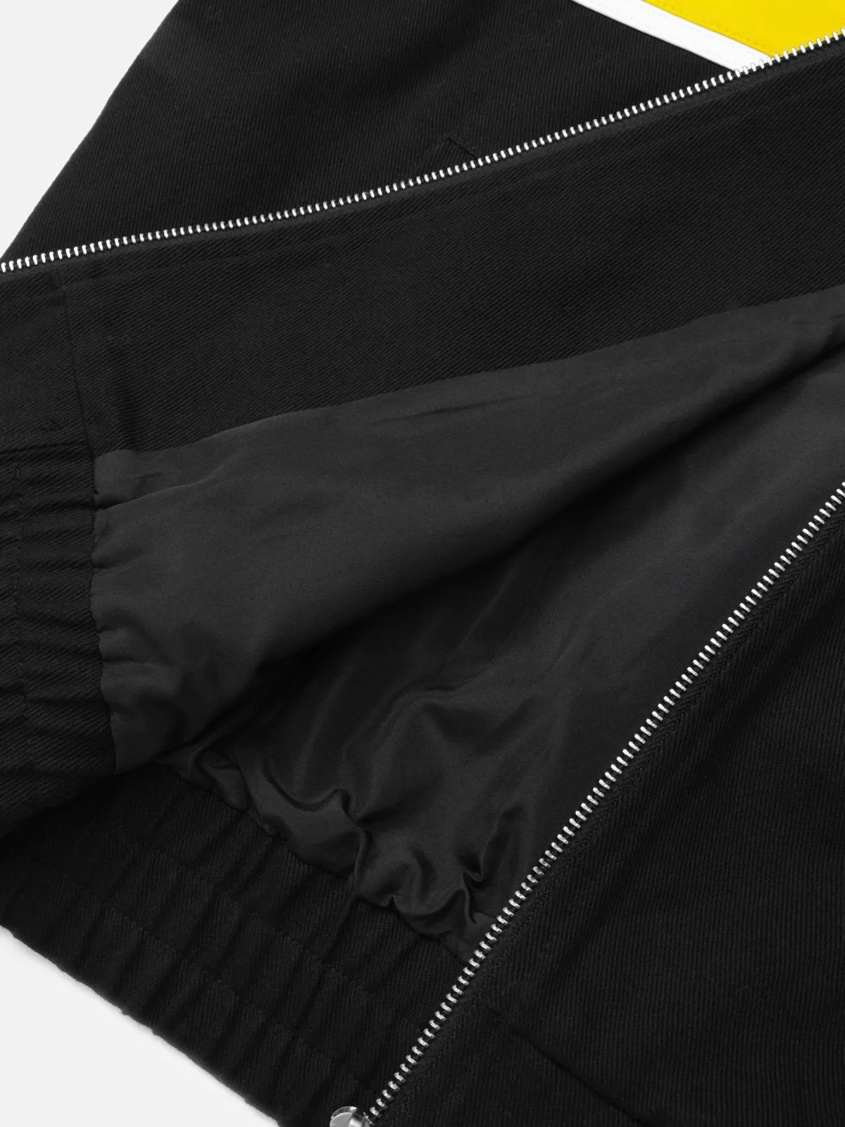 Aelfric Eden Black Yellow Color Blocking Racing Jacket sold by Aelfric Eden product image thumbnail 5