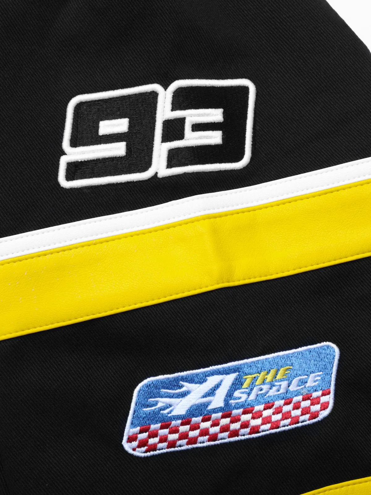 Aelfric Eden Black Yellow Color Blocking Racing Jacket sold by Aelfric Eden product image thumbnail 4
