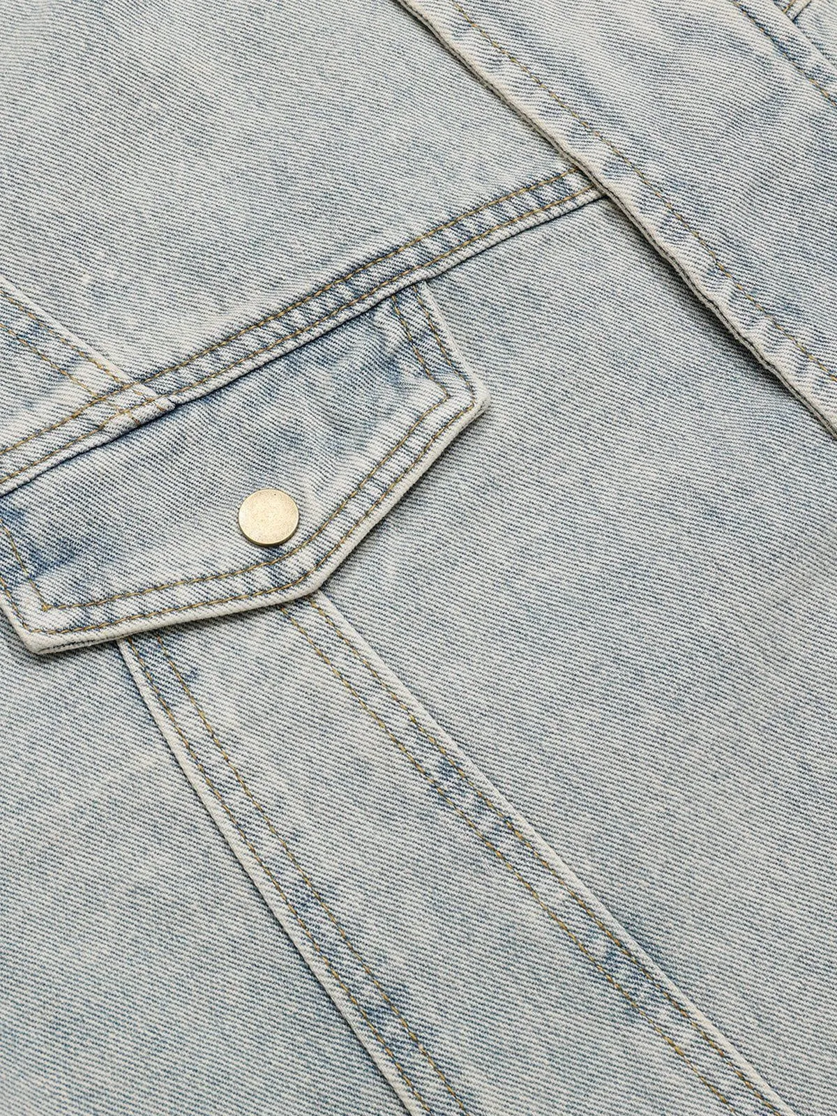 Aelfric Eden Stand Collar Washed Denim Jacket sold by Aelfric Eden product image thumbnail 4