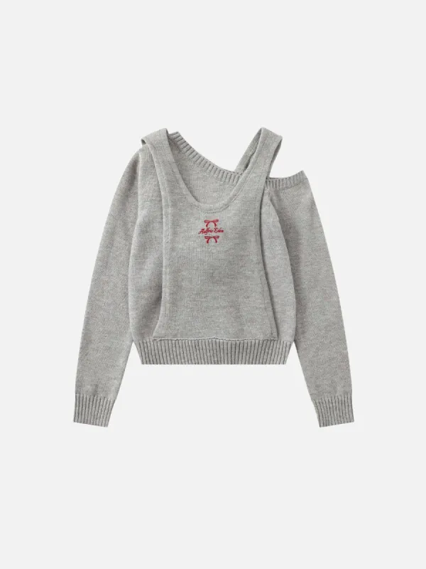 Aelfric Eden Slant Shouleder Two Layer Sweater sold by Aelfric Eden