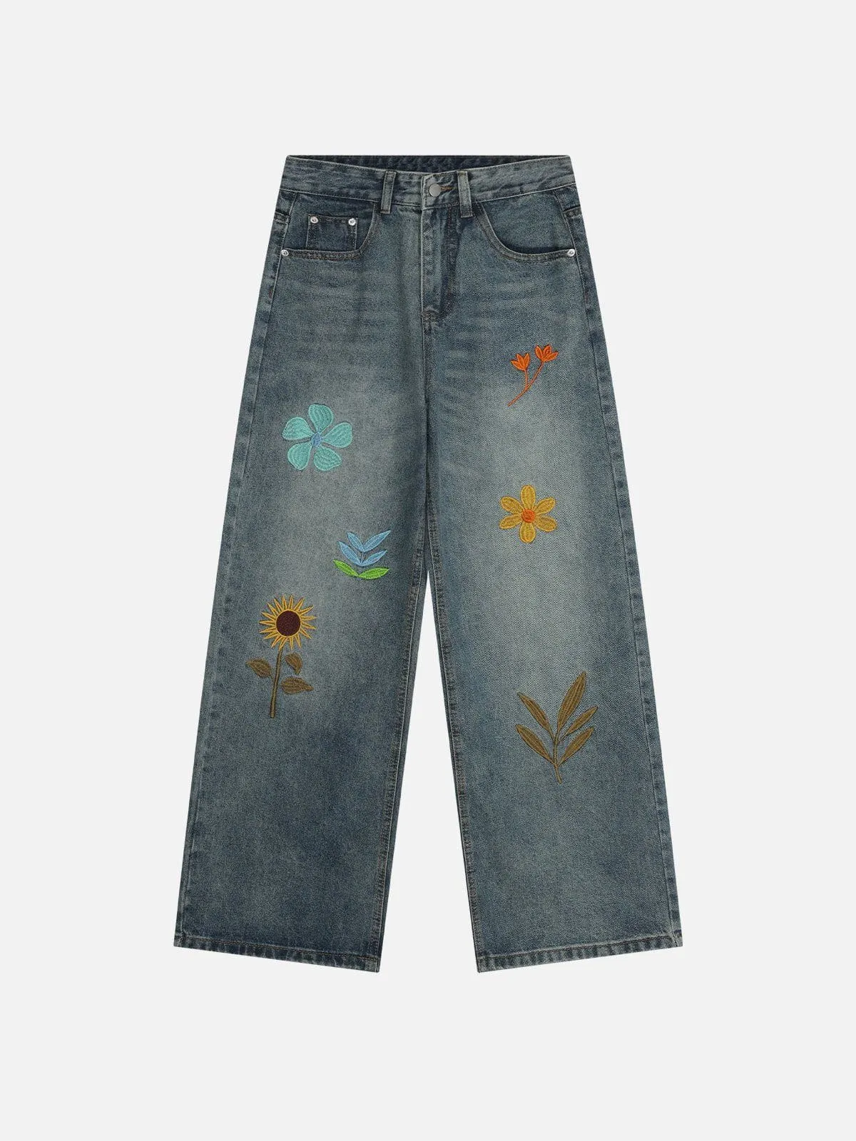 Aelfric Eden Floral Embroidery Jeans sold by Aelfric Eden