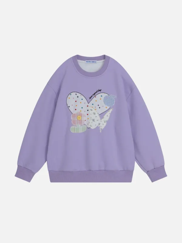 Aelfric Eden Embroidery Patchwork Sweatshirt sold by Aelfric Eden